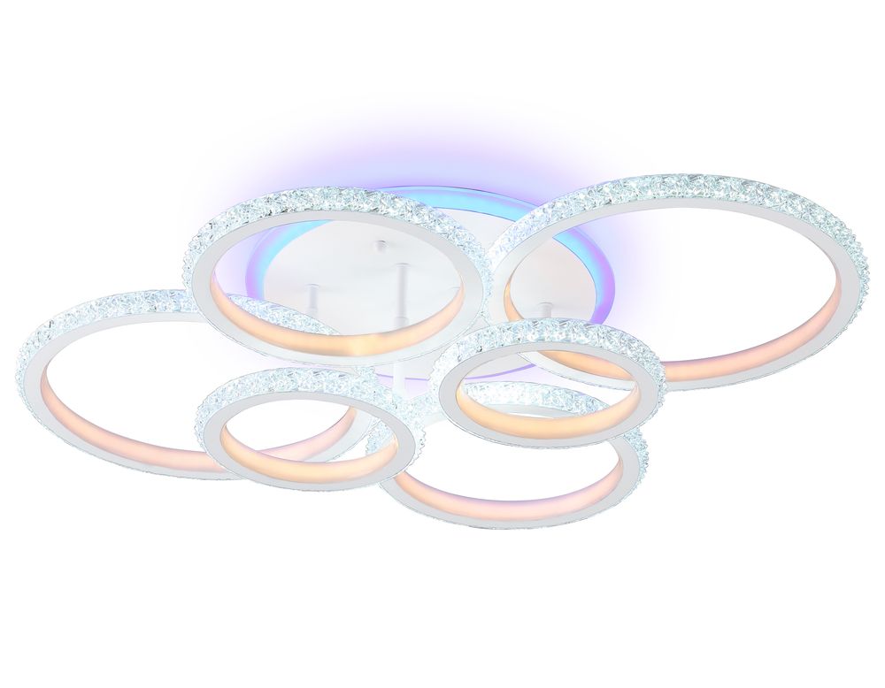 Ambrella Потолочный светодиодный светильник с RGB подсветкой и пультом Original FA9528