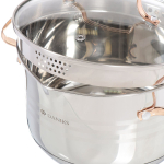 Набор посуды нерж, 10 пр, кастрюли 1.9,2.9,3.9,6.5 л, ковш 1.9 л, индукц, Daniks, Токио, SD-A87-10