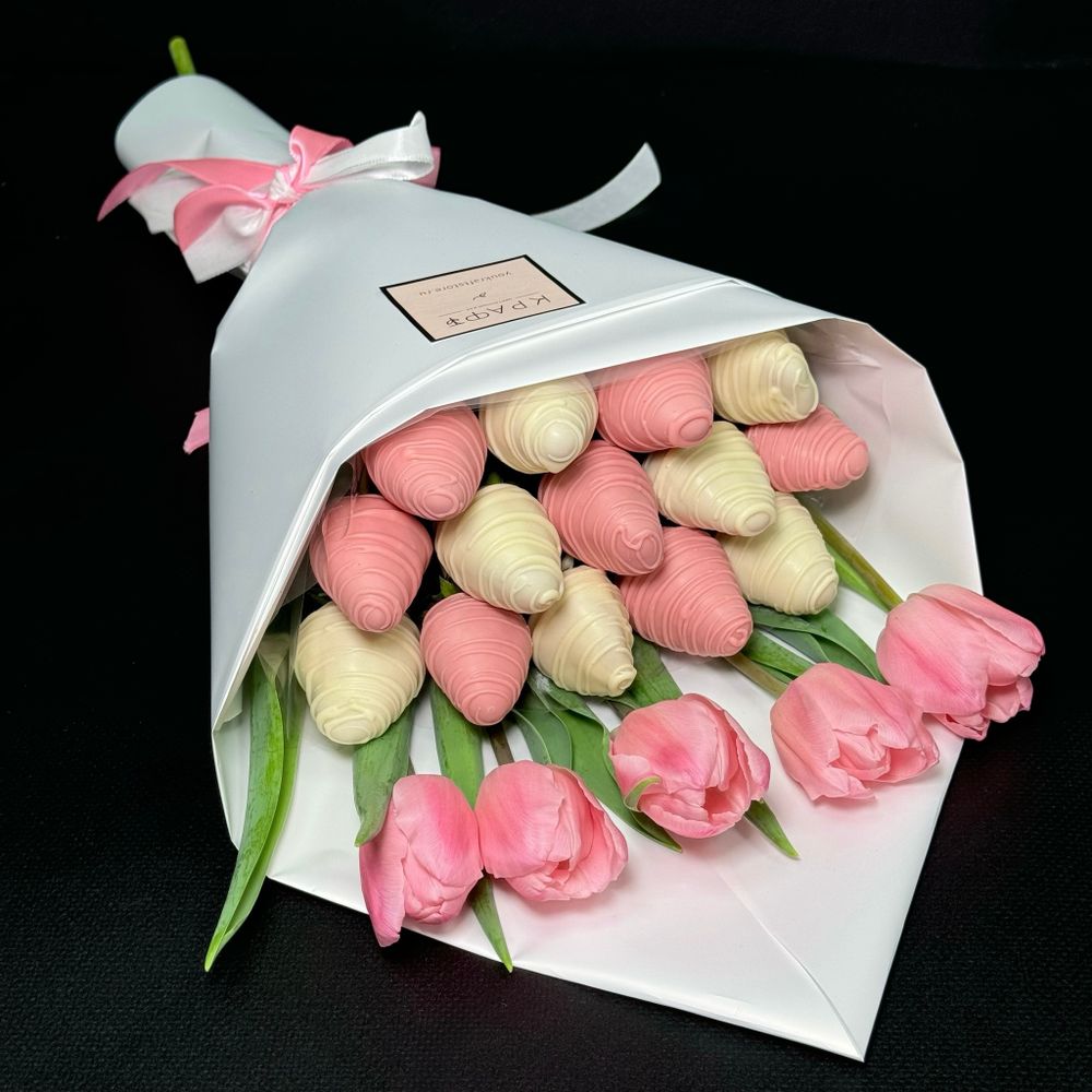 Крафт с тюльпанами