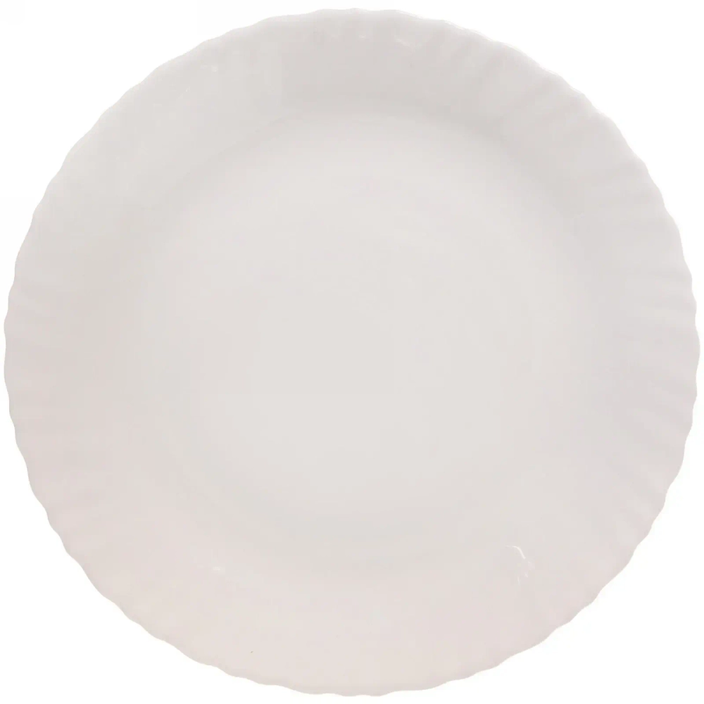 Тарелка «White magic» 26см стеклокерамика Волна