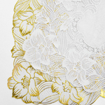 Салфетка 30*45см ПВХ 12шт белая+золото