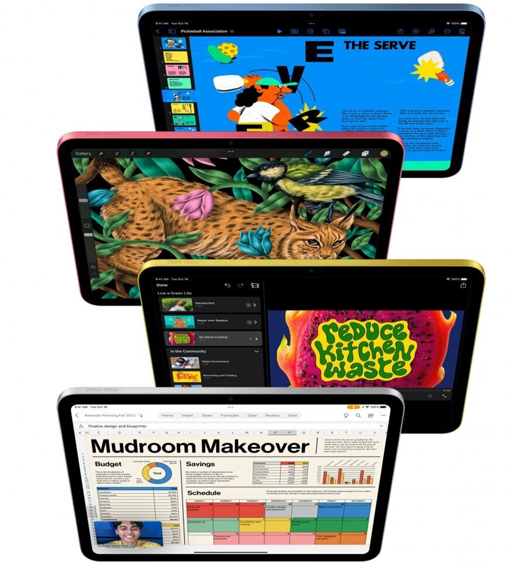 10.9" Планшет Apple iPad 10.9 2022, 64 ГБ, Wi-Fi, iPadOS, синий