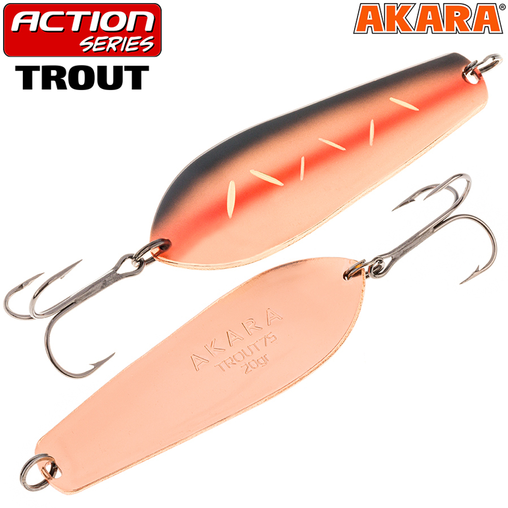 Блесна колебалка Akara Action Series Trout 75 20 гр. AB25