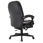 Кресло офисное CH-868N-BF, синхромеханизм, подставка для ног, экокожа, черное, 2018358