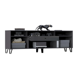 Тумба ТВ Оливия (малая), Графит, Графит глянец