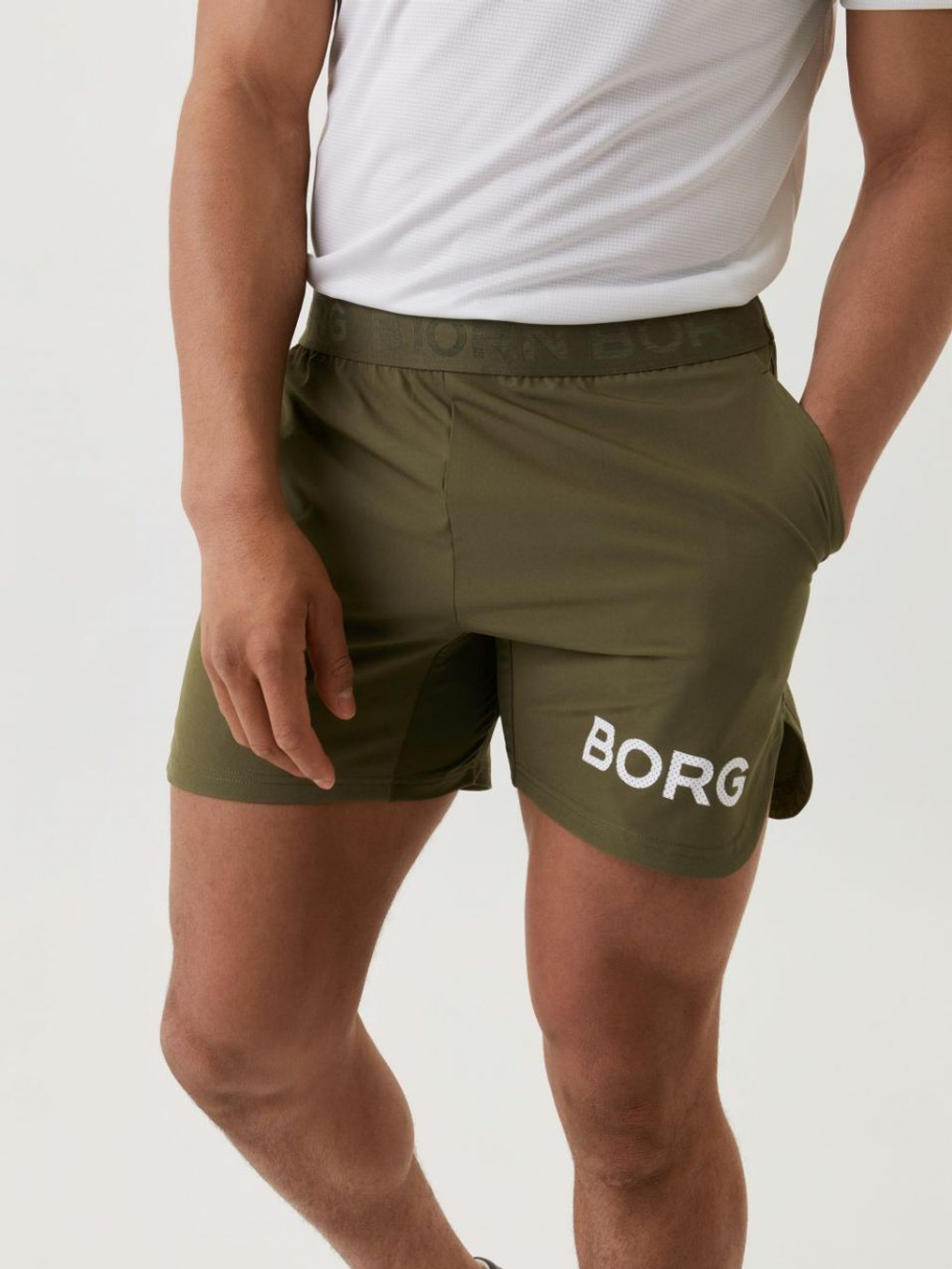 Мужские теннисные шорты Björn Borg Short Shorts - зеленый