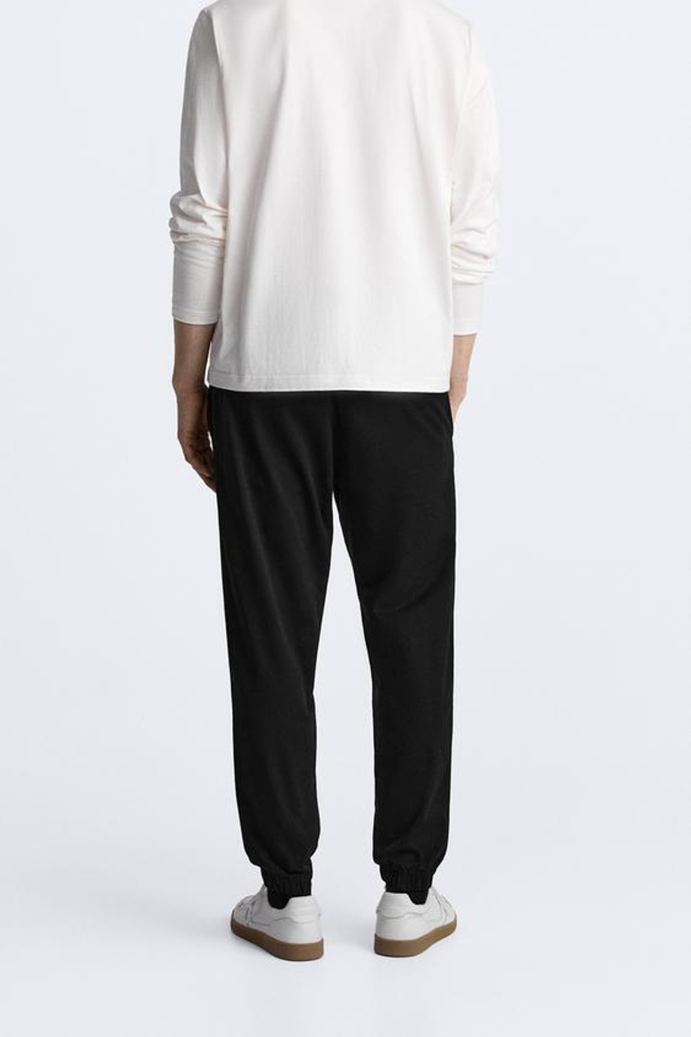 ZARA БРЮКИ-ДЖОГГЕРЫ, ЧЕРНЫЙ