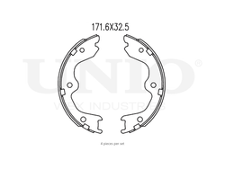 Колодки тормозные бараб. задние UNIO BRP-10046