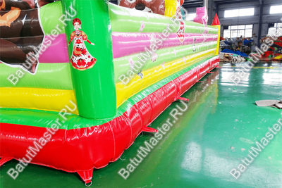 Детский надувной батут-горка "Маша и медведи" 14*13 м