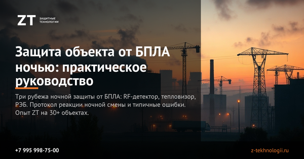 Защита объекта от БПЛА ночью: практическое руководство Защита объекта от БПЛА ночью: практическое руководство