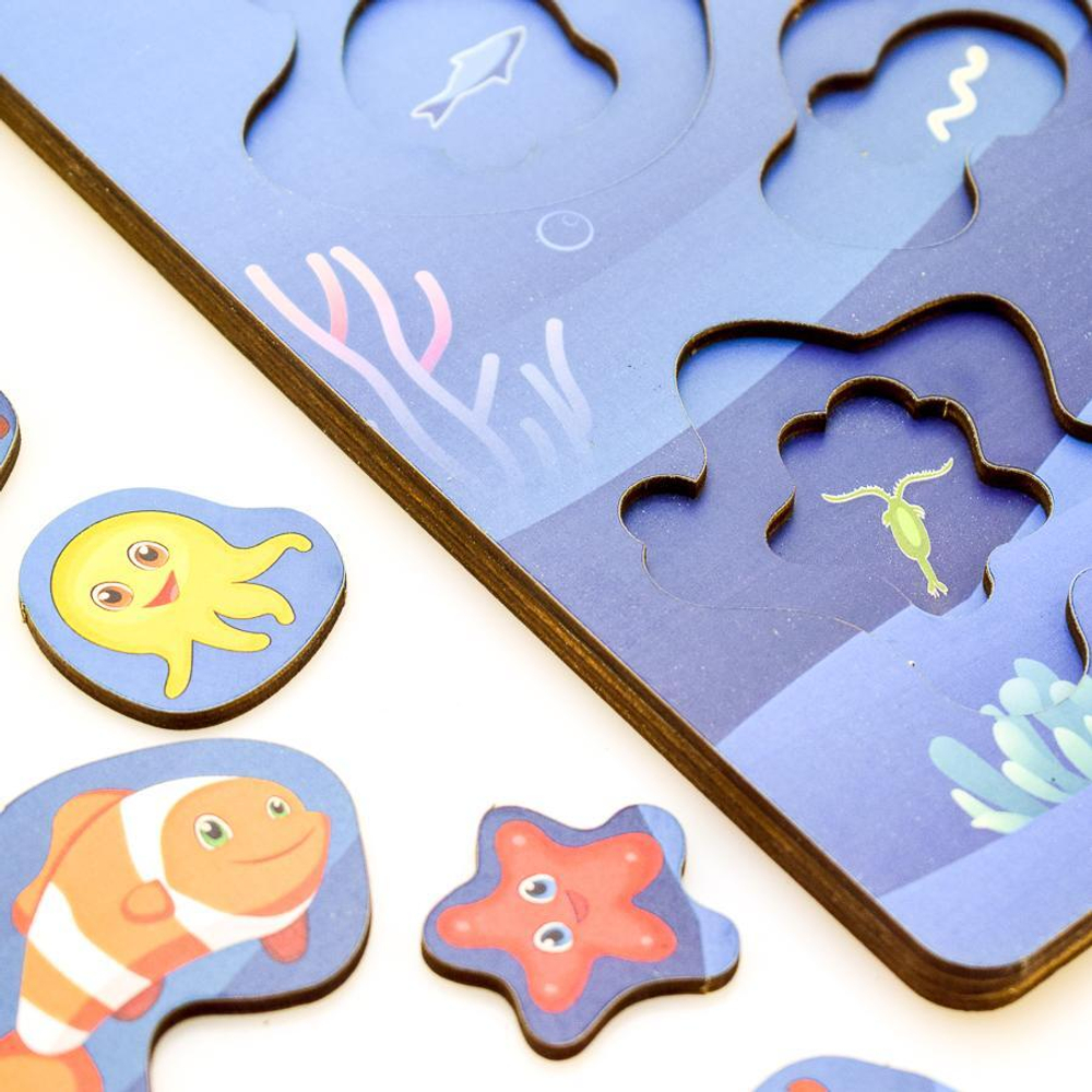 Вкладыш многоуровневый морские обитатели