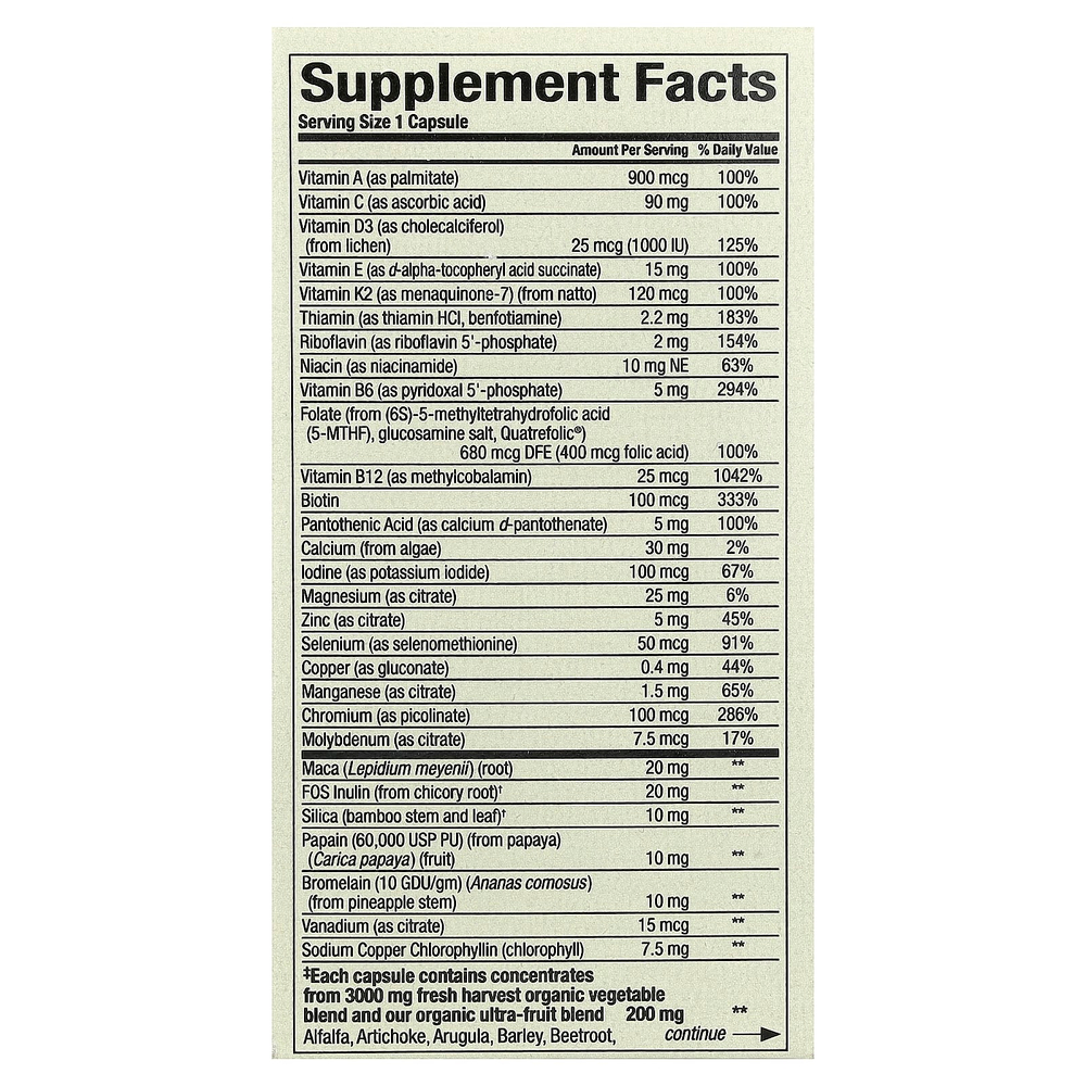 Natural Factors, Whole Earth & Sea®, мультивитамины для мужчин, 60 вегетарианских капсул