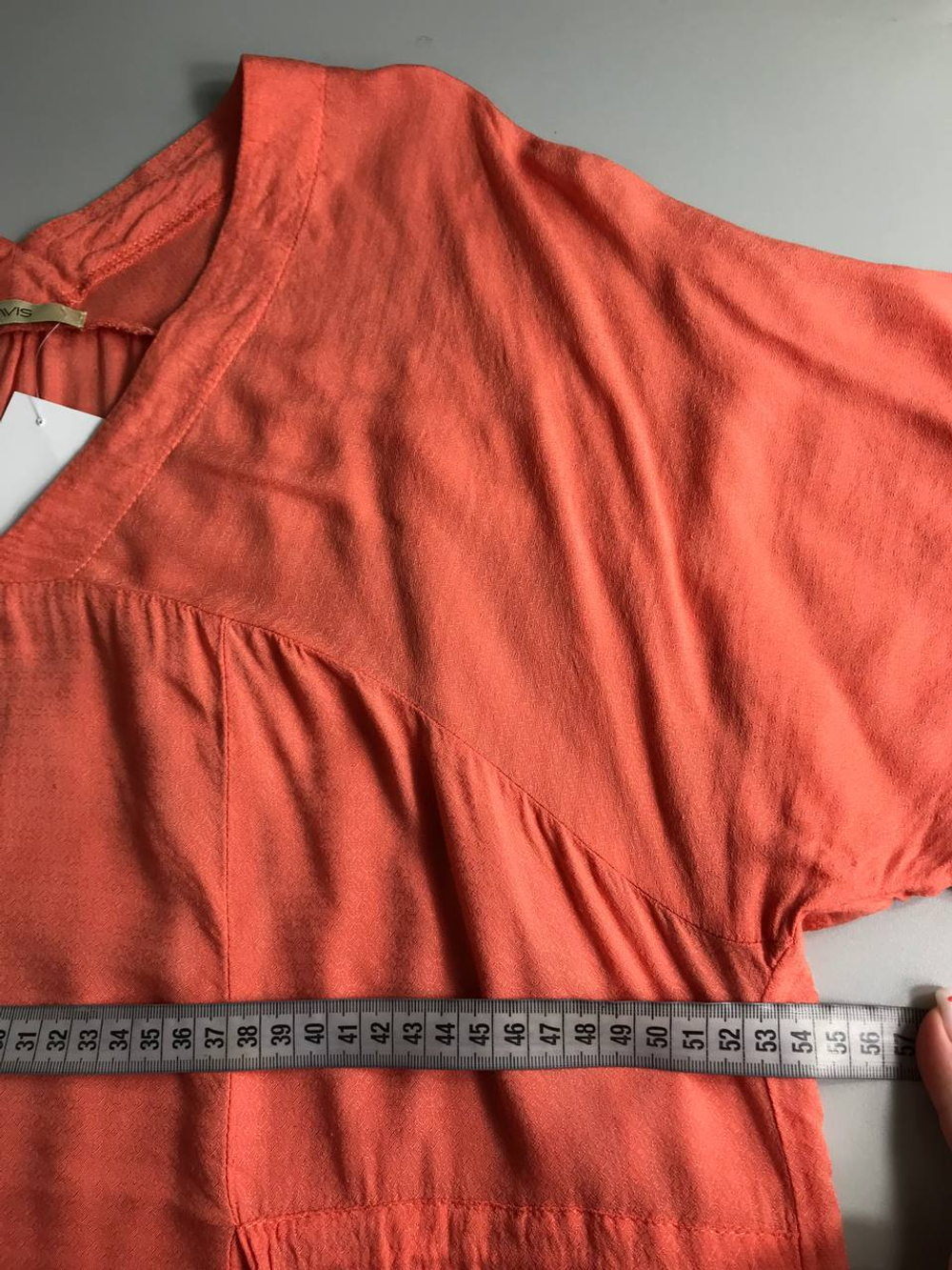 Блузка VASAVIS из вискозы в коралловом оттенке 44 размер