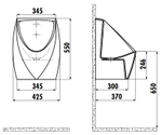 Писсуар сенсорный URINAL цв. белый TP645-00CB00E-0001