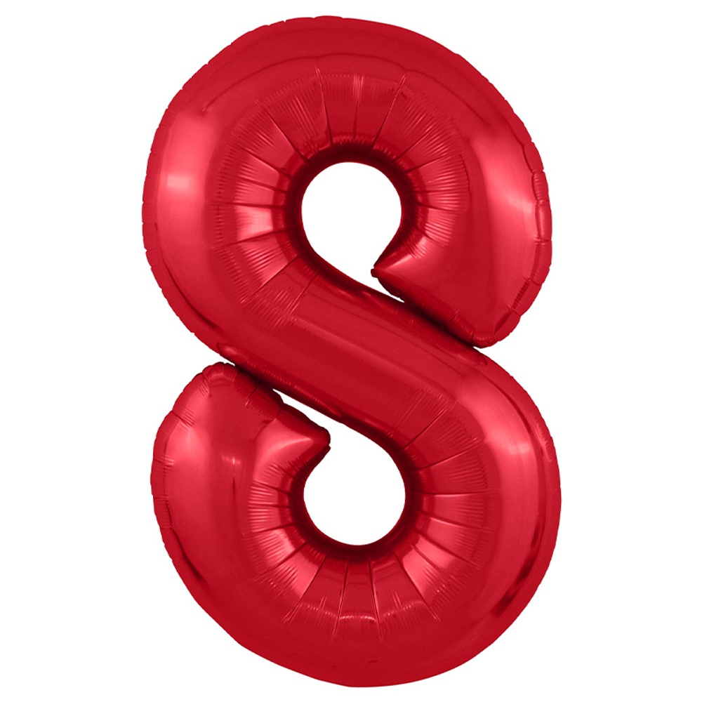 Фольгированная цифра, цвет Красный 102 см