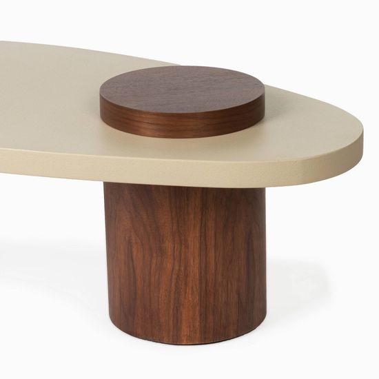 Журнальный стол Etmo 120х60 шпон фанеры, микроцемент