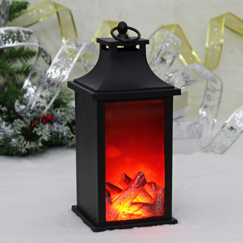 Сувенир с подсветкой «Камин» 13*13*31 см (работает от 3*ААА), Черный