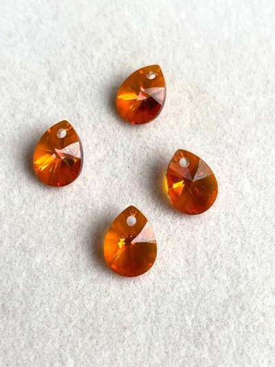 6128-ap Кристалл "Капля" 10мм, astral pink