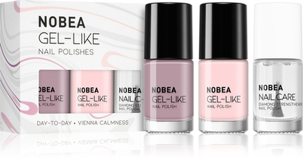 NOBEA Day-to-Day Vienna Calmness Set - набор лаков для ногтей, 3× 6 ml
