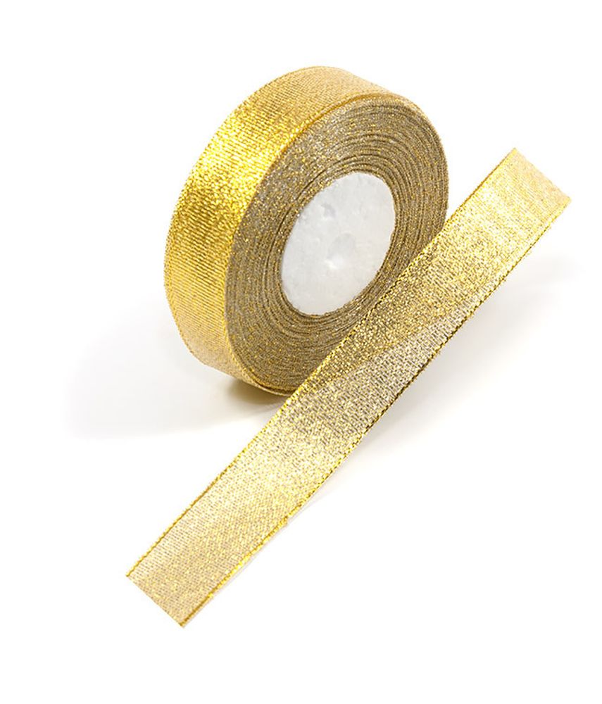 Лента-парча 0,6см*25ярд ЗОЛОТО