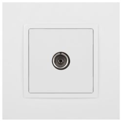 Розетка ЭРА Elegance 14-3101-01 TV одиночная IP20 белый | Эра Elegance