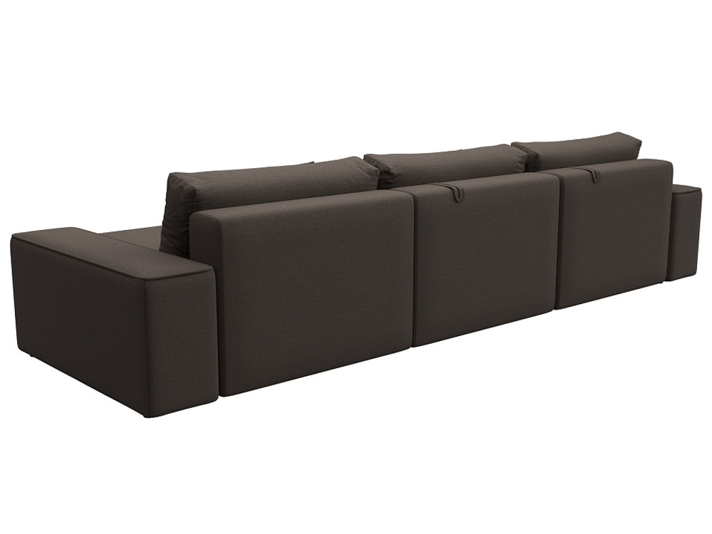 Диван угловой Лига-074 угол универсальный РОГОЖКА Амур 05 коричневый