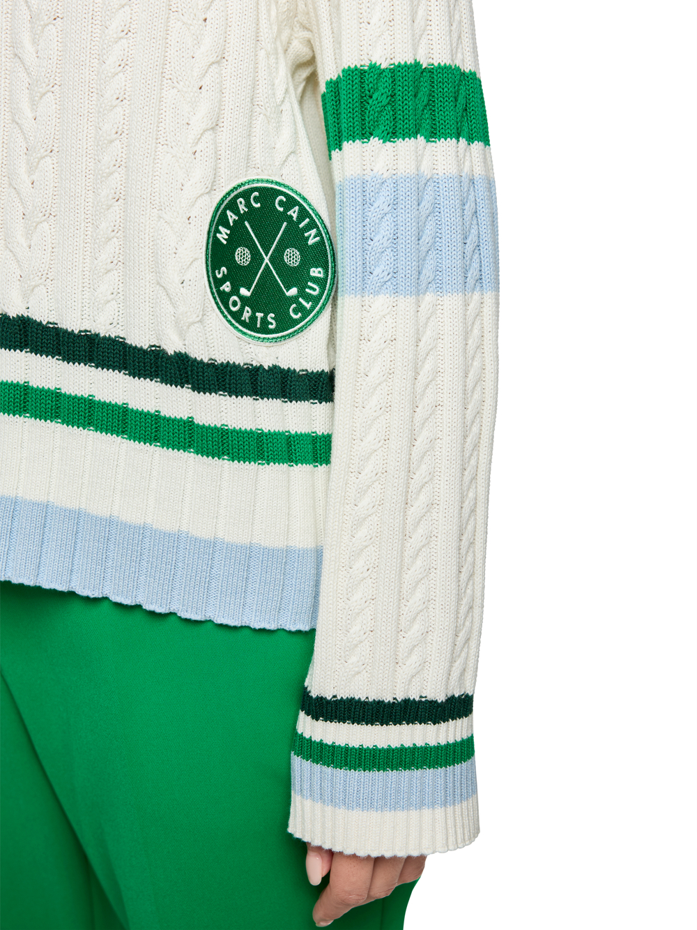 Пуловер из хлопка и шерсти