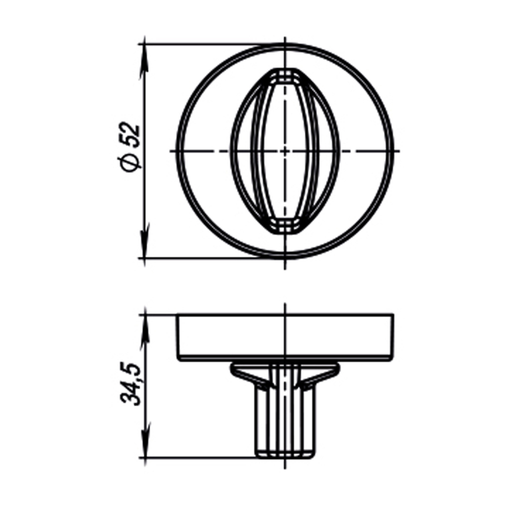 Ручка поворотная BK6.R.URB52 SG-1 матовое золото