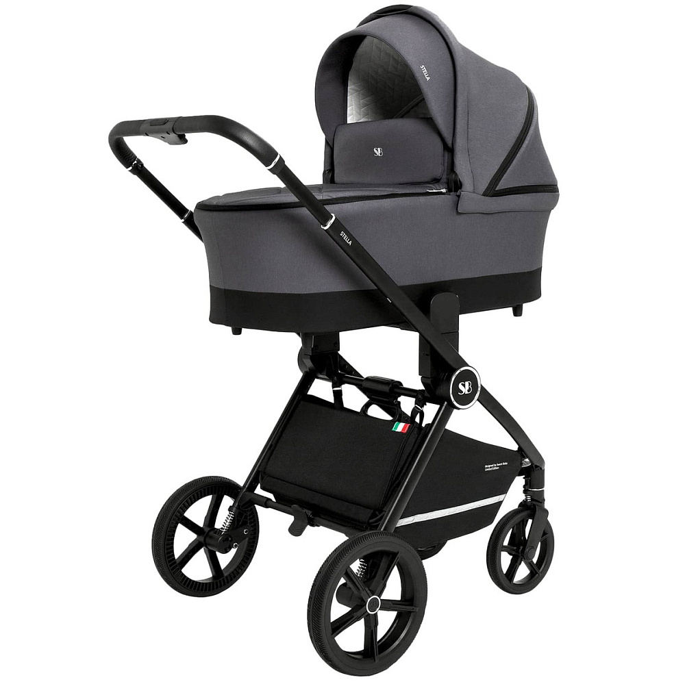 Коляска 3 в 1 Sweet Baby Stella + автокресло Premier Black Dark Grey
