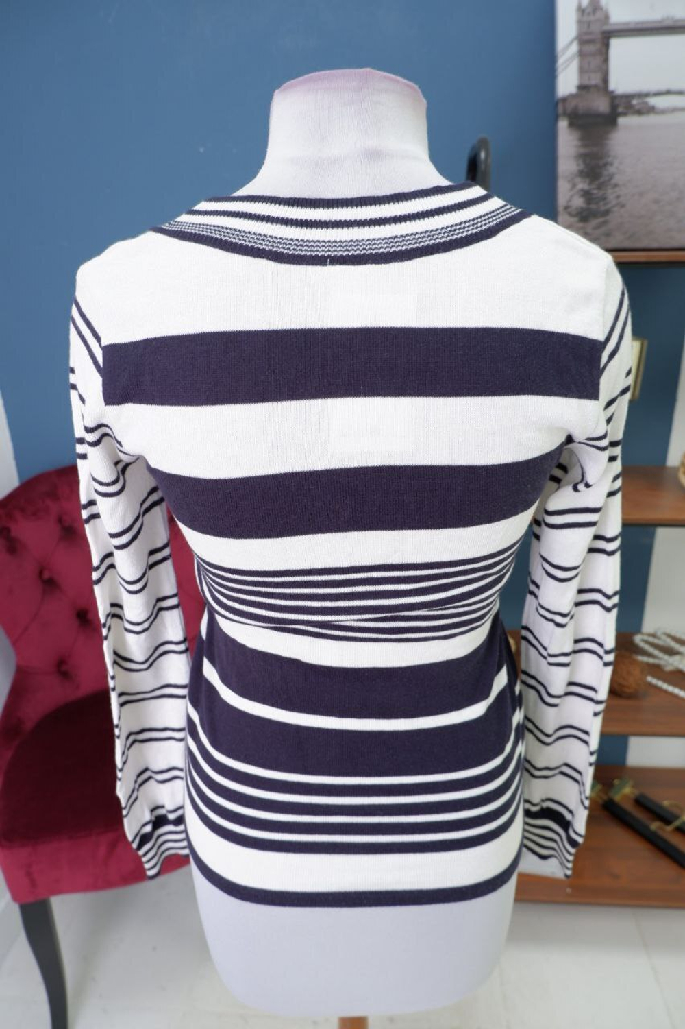 Джемпер в полоску 40 размер