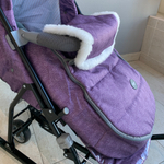 Коляска комбинированная «Наши детки» 6 баклажан с полоской (арт. НДТ6/6)