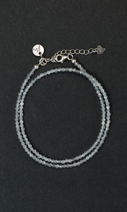 Чокер "Memo about Mindfulness" из лабрадорита с удлинителем 33-38 см