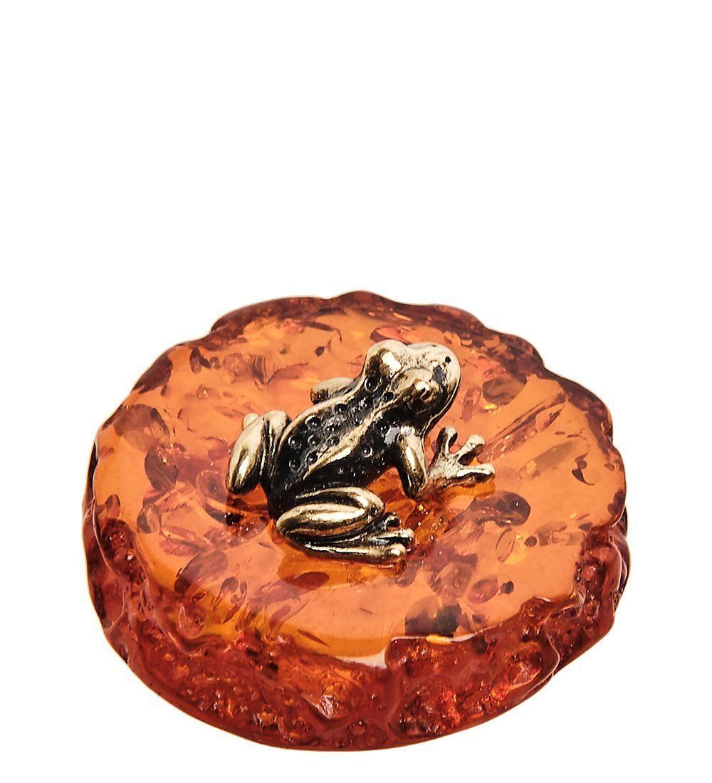 Народные промыслы AM-3120 Фигурка «Лягушка Нано» (латунь, янтарь)