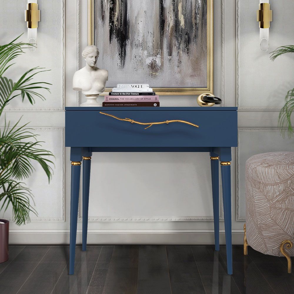 Консоль Арт Колор matte Классик Голд Королевский синий матовый