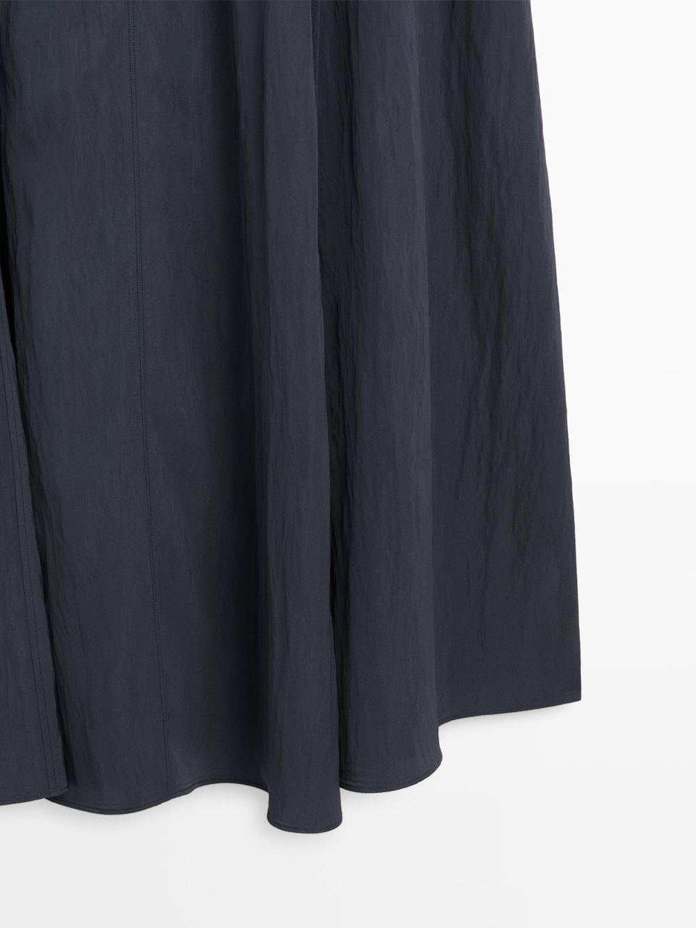 Massimo Dutti Струящееся платье миди, серый