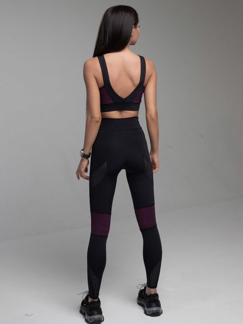 Леггинсы со вставками Neon Perforation Pink