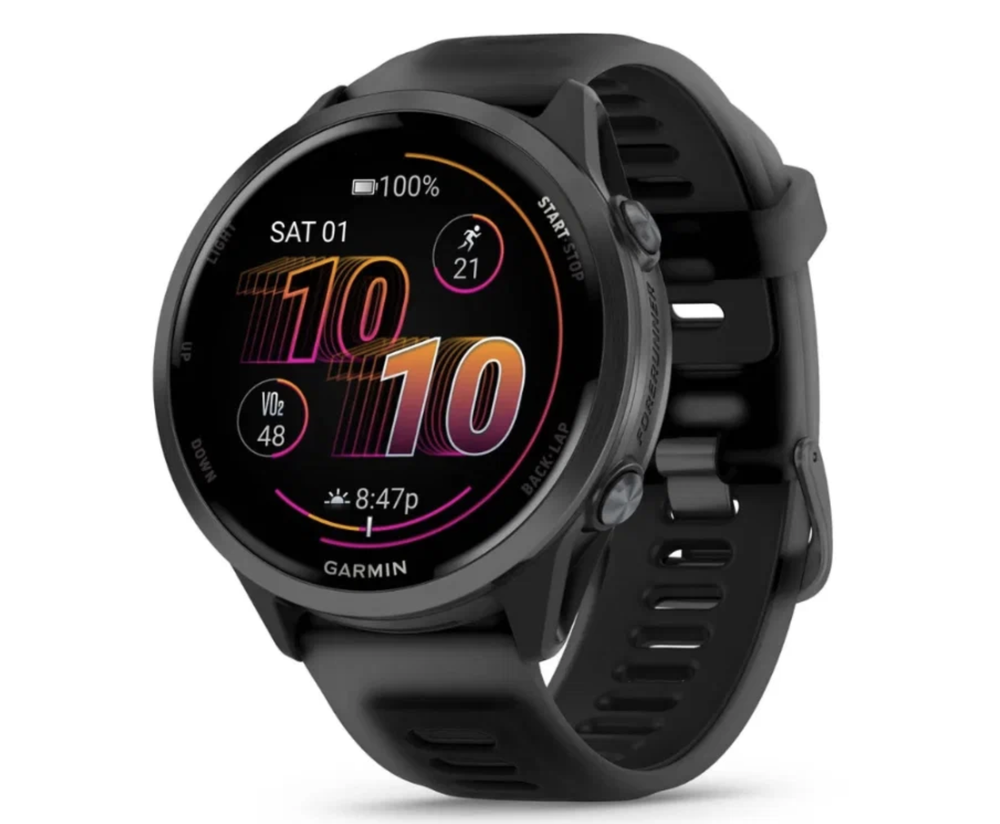 Умные часы Garmin Forerunner 570 47mm Slate Gray with Black Silicone with Slate Buckle 0100297140