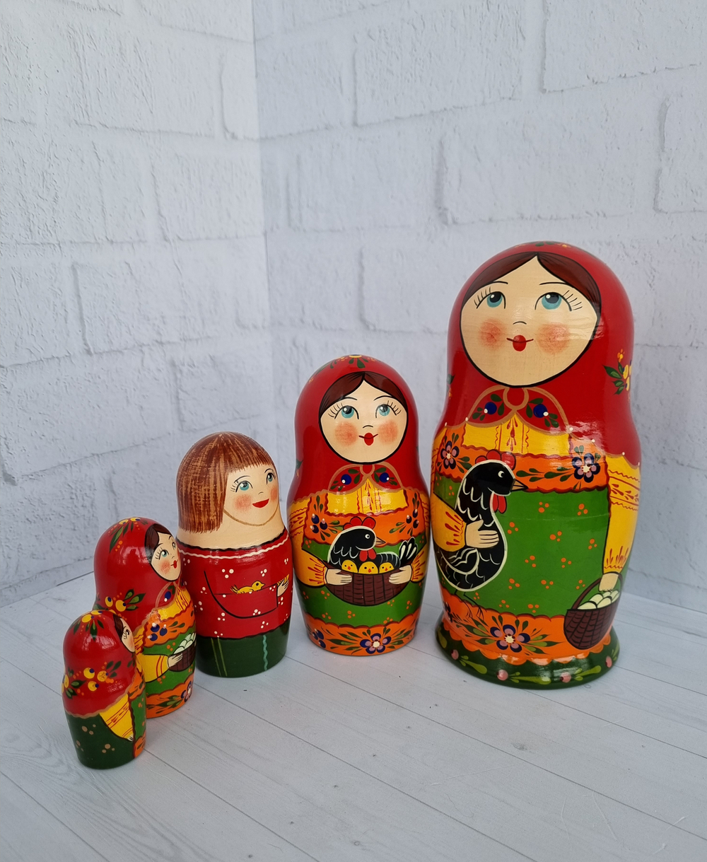 Матрешка "с курочкой" традиция 5мест