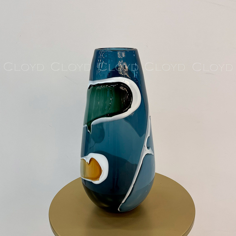 Ваза Cloyd арт.50061 / выс. 39 см - зелен. стекло / серия 1537