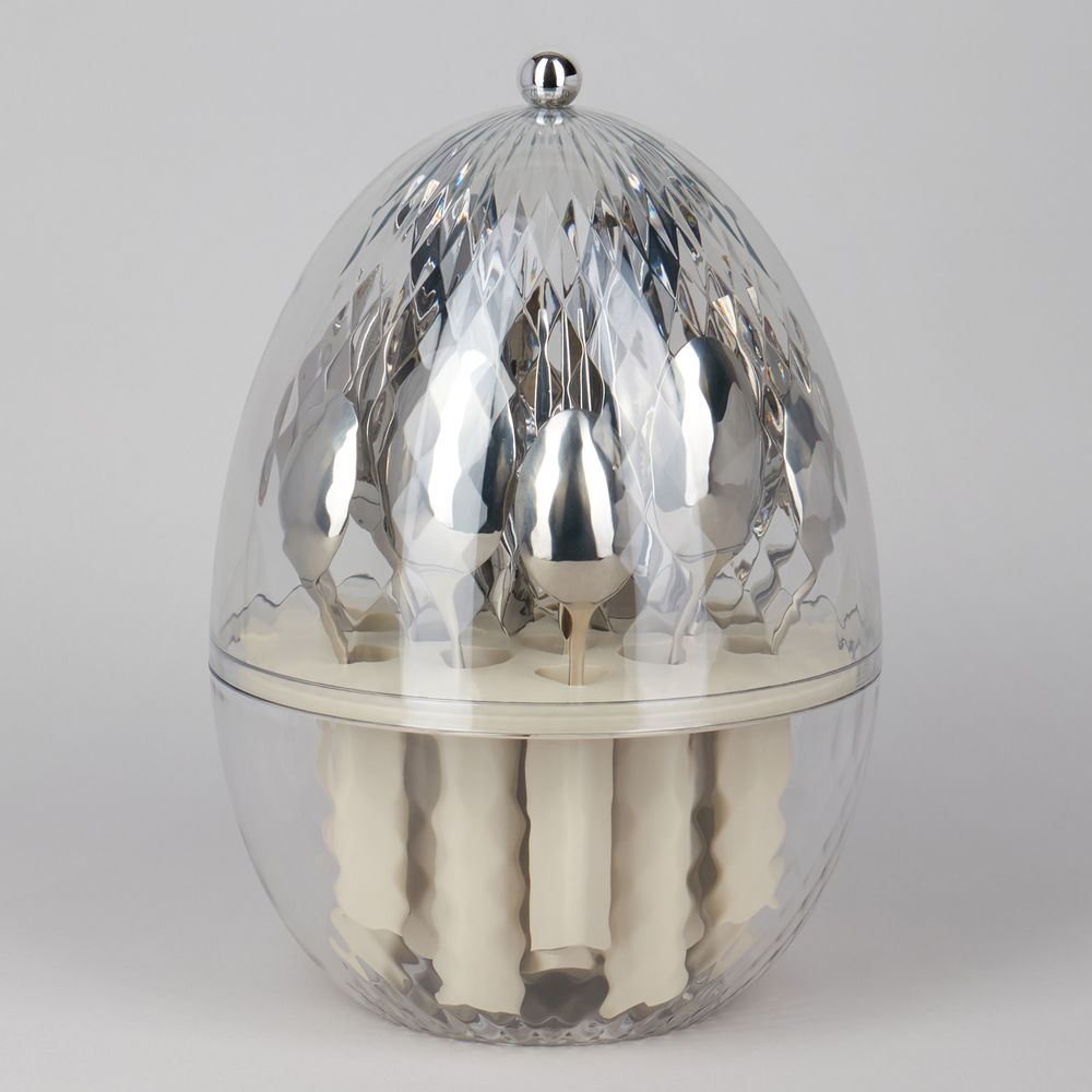 НАБОР СТОЛОВЫХ ПРИБОРОВ НА ВРАЩАЮЩЕЙСЯ ПОДСТАВКЕ, 24ПР., СТАЛЬ 18/10