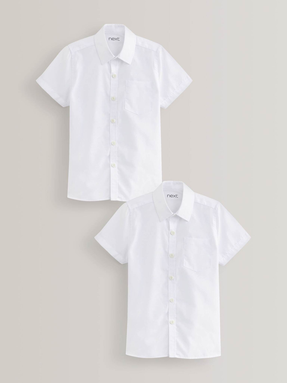 Рубашка с коротким рукавом школьная для мальчика Next M13-610, 2 шт., Белый