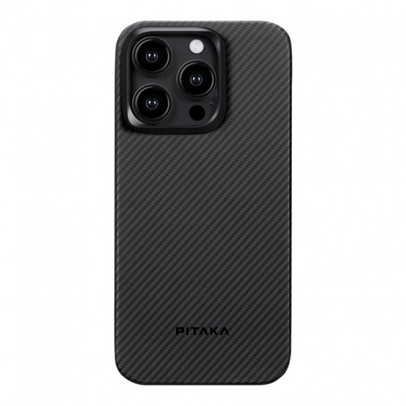 Чехол Pitaka MagEZ Case 4 для iPhone 15 Pro Max черно-серый 1500D Twill (KI1501PM)