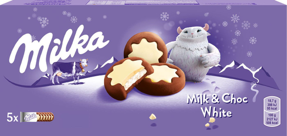 Печенье Милка 150гр Choco Minis White (16)