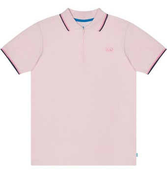 Женское поло Australian Open Half-Zip AO Logo - Розовый