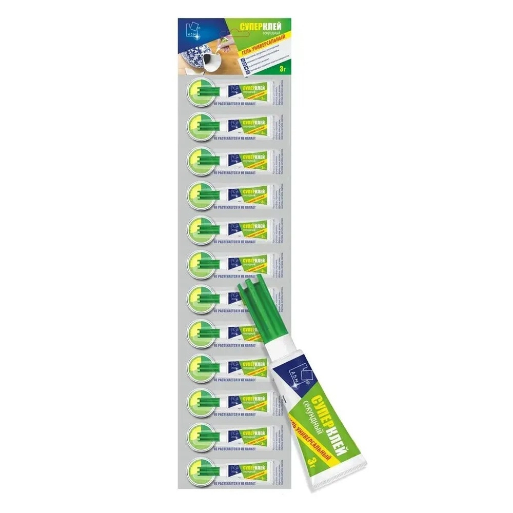 Супер КЛЕЙ ГЕЛЬ универс. 3г A.D.M./ (комплект 12 шт)