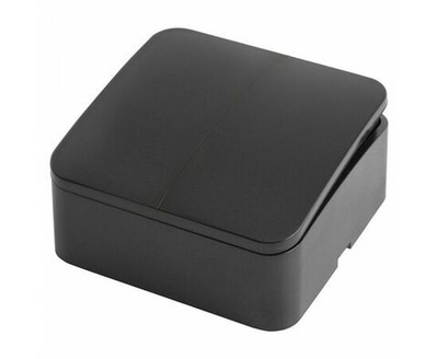 Выключатель открытой установки 2-клавишный STEKKER 250В 10А IP20 серия София черный MSW10-20-02