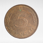 Germany, 5 Pfennigs, 1993, (Karlsruhe Mint - "G"), VF