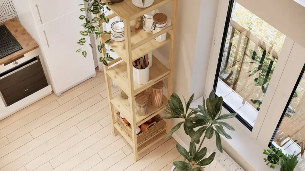 Стеллаж 5 полок - аналог IKEA/IVAR/ИВАР/УДОРА/ ИКЕА,  49x210x50см, под беленый дуб