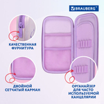 Пенал BRAUBERG SHINY, 1 отделение, 1 откидная планка, EVA, 22х13х4 см, "Cheerful"