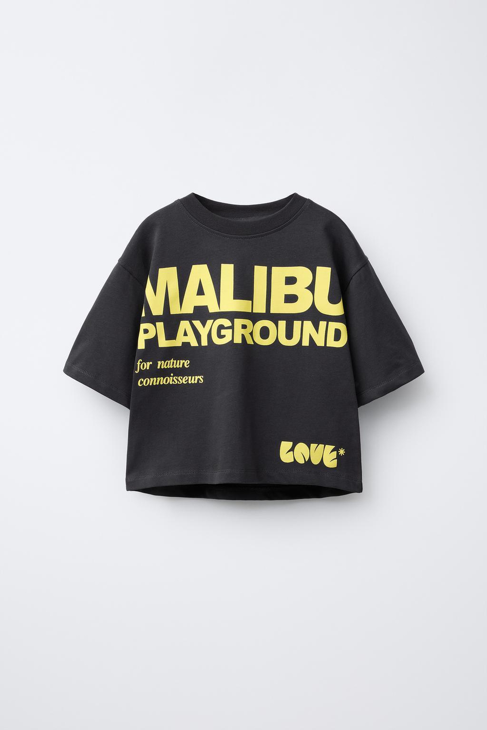 ZARA ФУТБОЛКА С НАДПИСЬЮ, АНТРАЦИТОВО-СЕРЫЙ